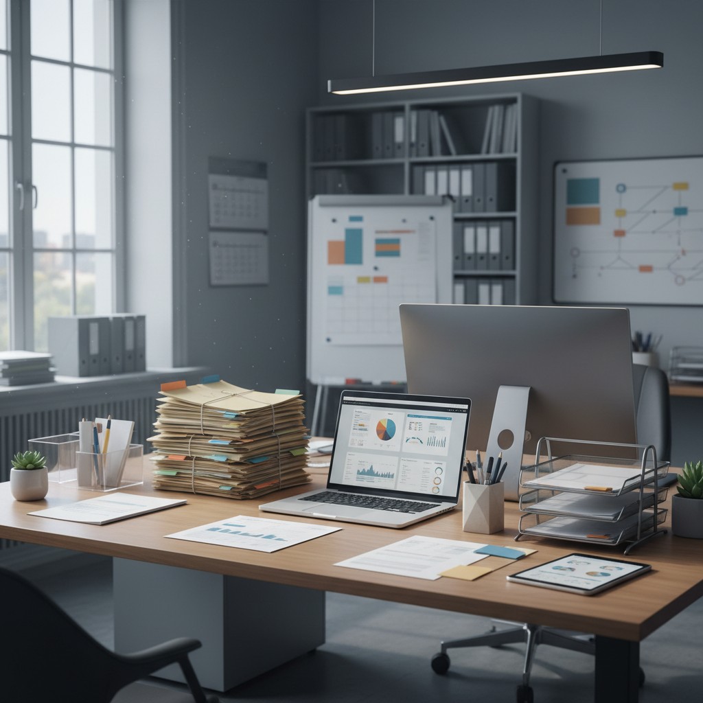 Une bureaudansuneentreprisewithcomputeryoungersworkers.